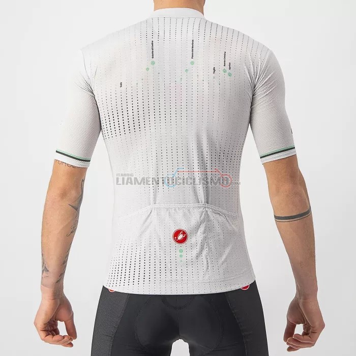 Abbigliamento Ciclismo Giro d'Italia Manica Corta 2022 Bianco Verde